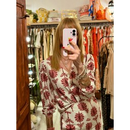 camisa estampada con manga...